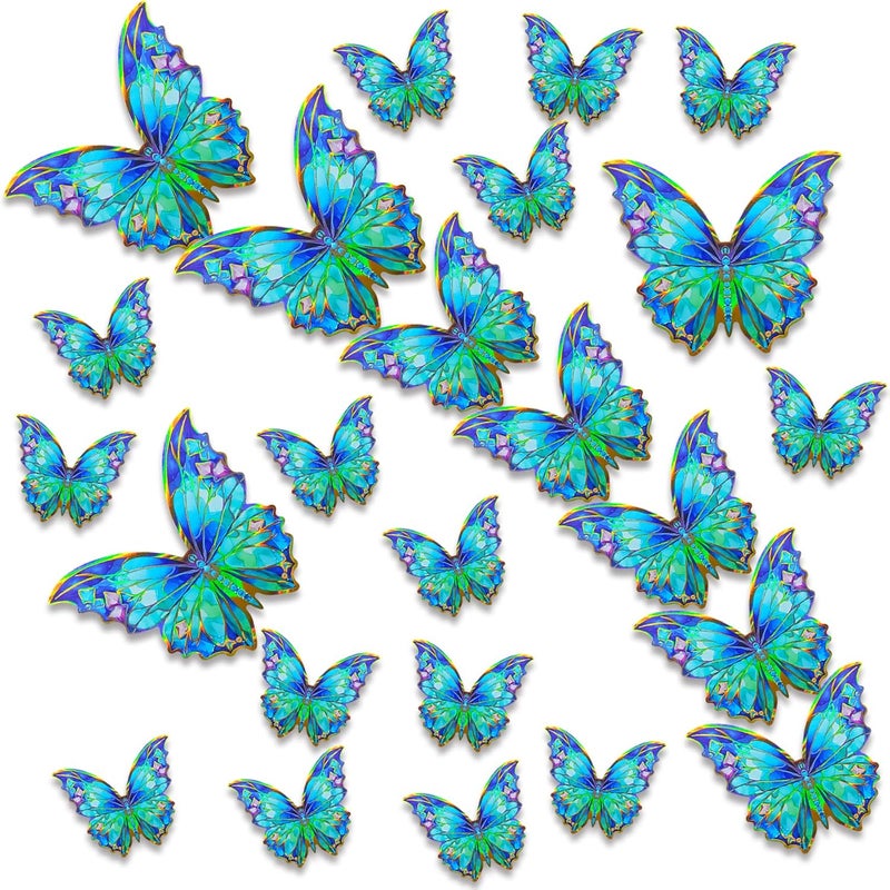 Liwidon Monarch Butterfly Decorations, 24 PCS Monarch Butterfly Wall Decor 3D Fake Butterflies for Crafts Day of The Dead Halloween Party Supplies Autumn Wedding Home Wall Table Bedroom Decorations - Image 1
